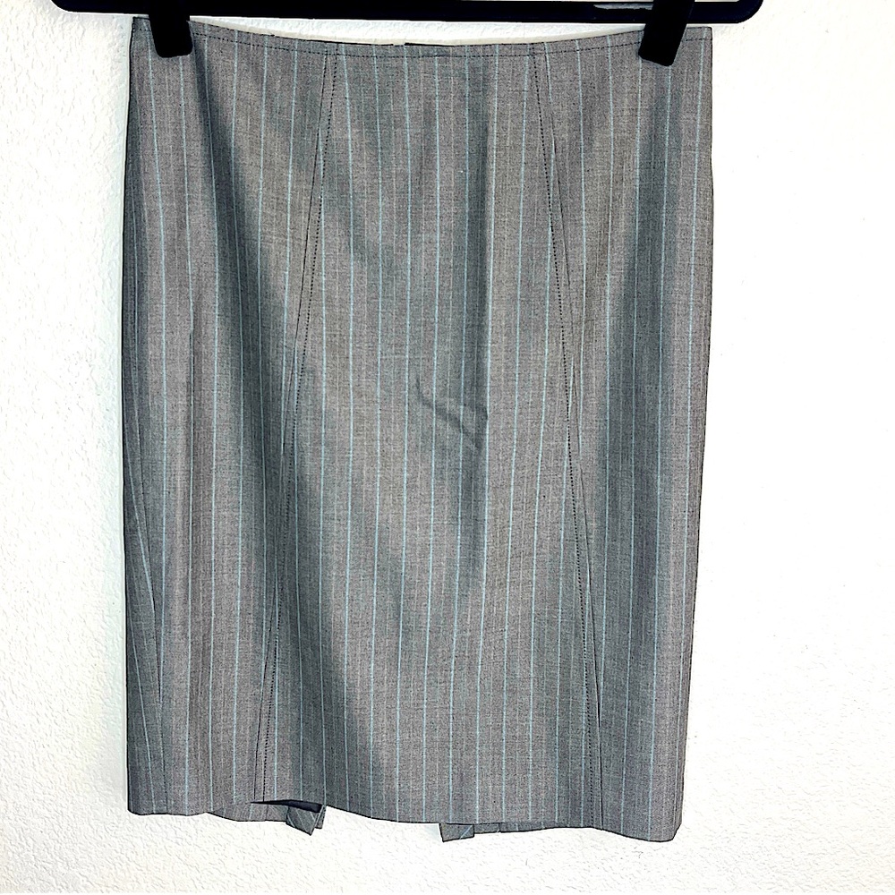 EXPRESS DESIGN STUDIOS High Waisted Pinstripe Pencil Skirt lined